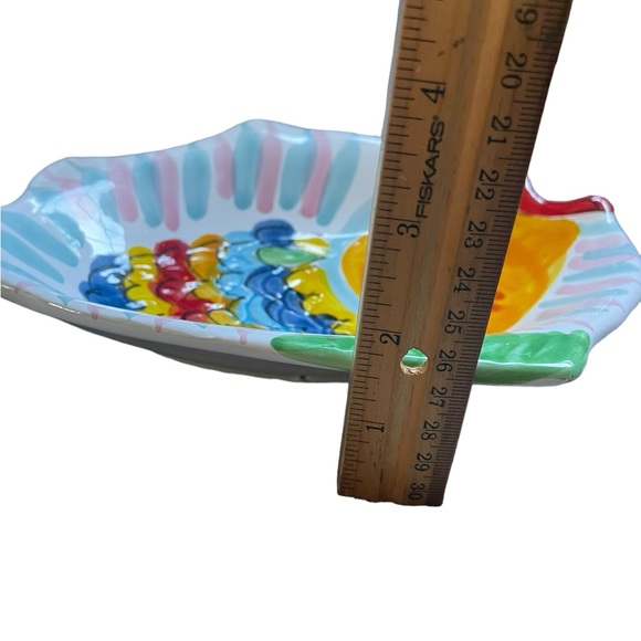 VTG La Musa Italy Fish Serving Dish Colorful Platter Wall Hanging 10”x7” READ - Picture 5 of 5